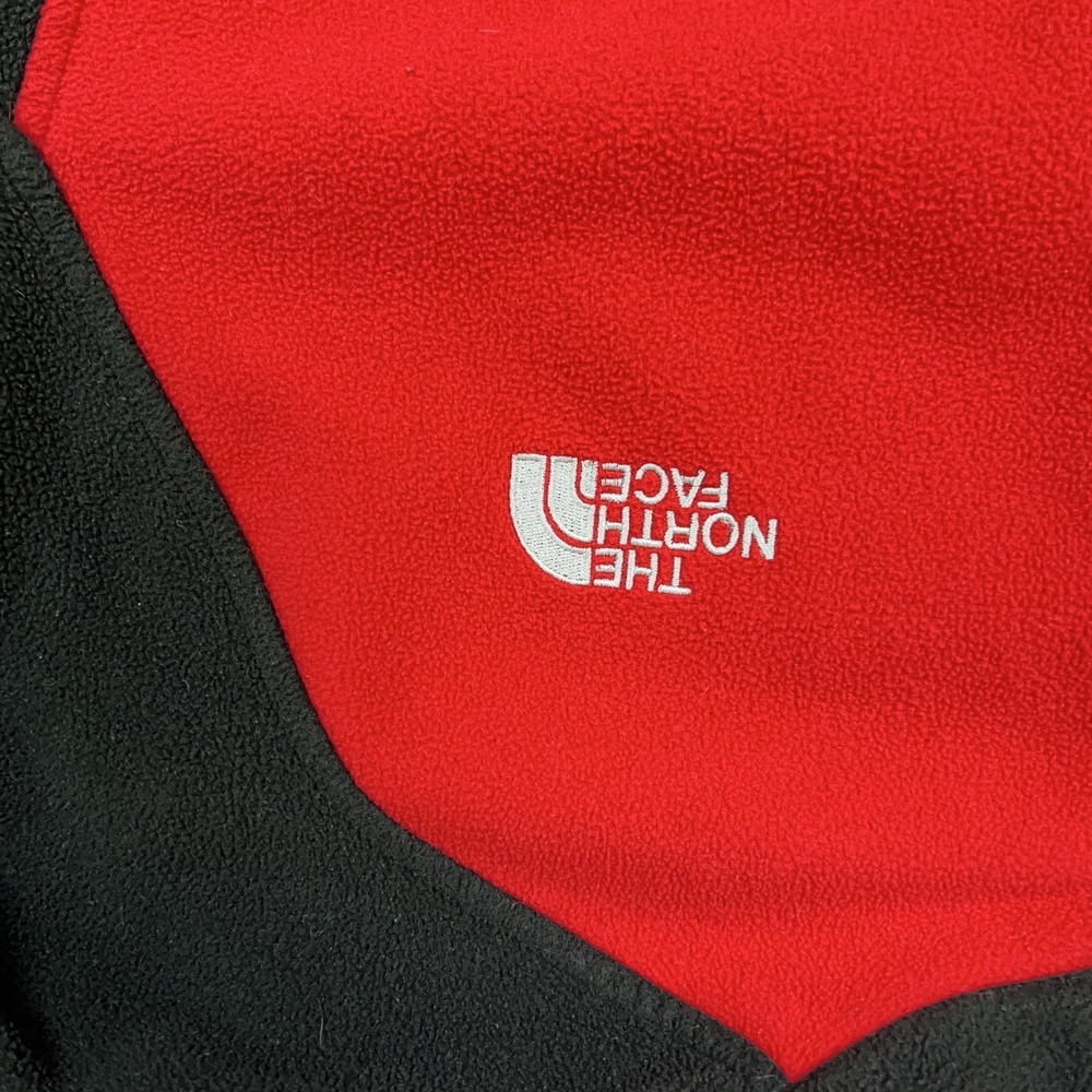The North Face Jacket Mens Medium Red Black Fleece Full Zip Hiking Outdoor - Picture 2 of 9